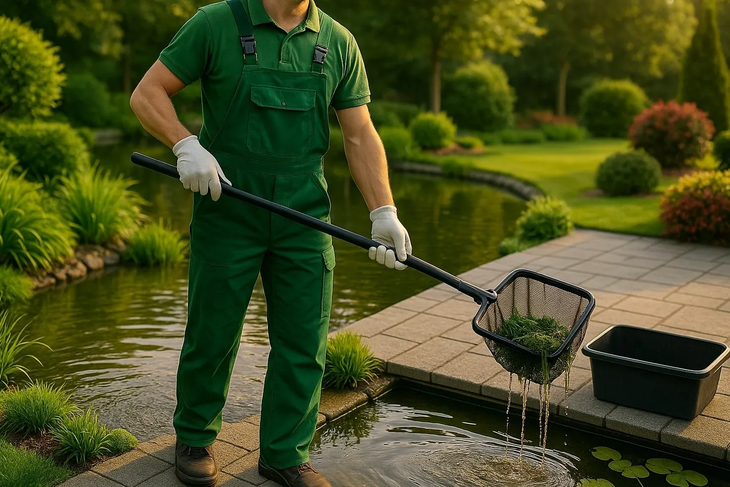 Teichpflege und Terrassenreinigung Service
